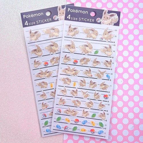 Eevee Sticker Sheet 4 Sizes
