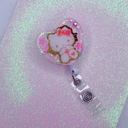 Hello Kitty Sakura Badge Reel
