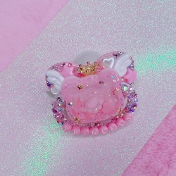 Pink Shaker Bear Princess Adult Pacifier
