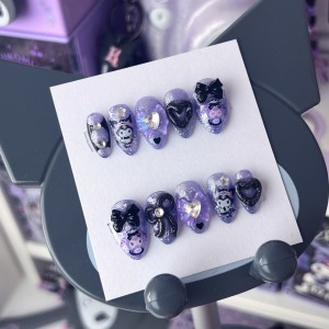 Kuromi Purple Lolita Press On Nail Set